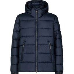 Save the Duck Men's Animal Free Hooded Puffer Jacket Boris Blue Black XXL