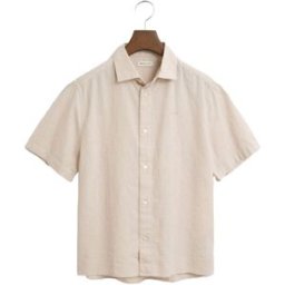 GANT Cotton Linen SS Shirt Junior, Putty, 158-164
