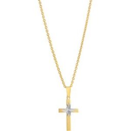 Top Gold silver mönstrat kors 13x23mm guldpläterad 5250901509