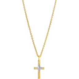 Top Gold silver mönstrat kors 10x18mm guldpläterad 5250891509