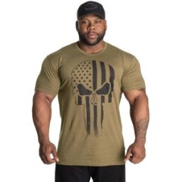 Gasp Skull Standard Tee Army Green Melange L