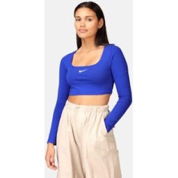 Nike Longsleeve Crop Topp Female L Blå