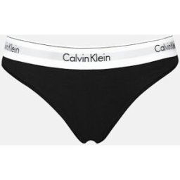 Calvin Trosor - Modern Cotton Thong Female M Svart