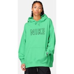 Nike Oversized hoodie med broderad logga Female S Grön