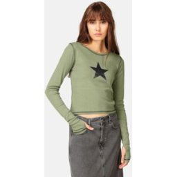 JUNKYARD Longsleeve Slim fit Female S Grön