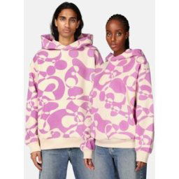 JUNKYARD Close Up Print Hoodie Unisex L Lila