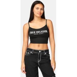 True Religion Crop tank top Female XS Svart