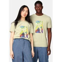 Poetic Collective Logo Cut Out T-shirt Unisex S Beige