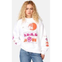 Levi's Långärmad tröja - Graphic Cropped Football Female S Vit