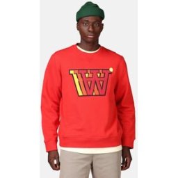 Wood Wood Sweatshirt - Tye applique Male S Röd