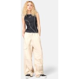 The Cava Company Oversized parachute-byxa Female XS Beige