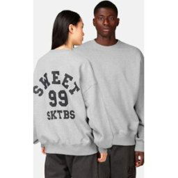 SWEET SKTBS Sweatshirt Loose fit Unisex M Grå