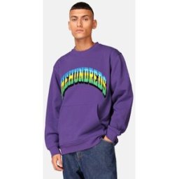 The Hundreds Rundhalsad sweatshirt med tryck Male S Lila