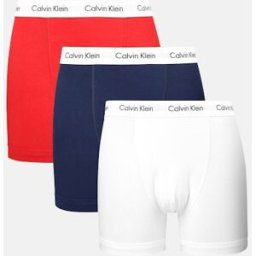 Calvin Kalsonger - 3-Pack Mid Rise Trunks Cotton Stretch Male XS Multi