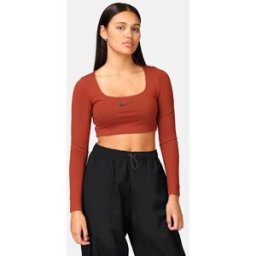 Nike Longsleeve Crop Topp Female M Orange