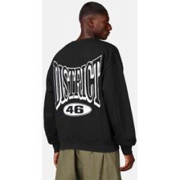 District 46 Sweatshirt Loose fit Male L Svart