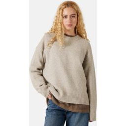JUNKYARD Get Along stickad tröja Female M Beige