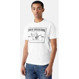 True Religion Vit t-shirt med logo Male L Vit