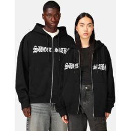 SWEET SKTBS Oversized zip hoodie Unisex M Svart