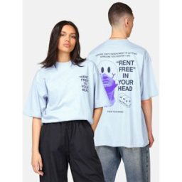 JUNKYARD T-shirt med tryck Unisex M Blå