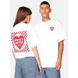 SWEET SKTBS T-shirt med tryck Unisex M Vit