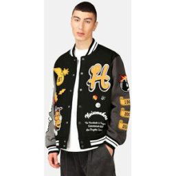 The Hundreds Varsityjacka med tryck Male S Svart
