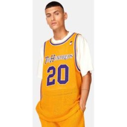 The Hundreds Stickad basketjersey Male L Guld