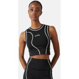 The Cava Company Crop Wave linne Female M Svart