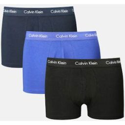 Calvin Kalsonger - 3-Pack Boxer Briefs Cotton Stretch Male S Blå