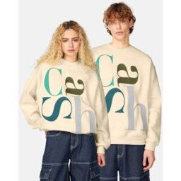 Cash Only Sweatshirt - Big Letter Unisex M Beige