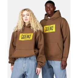 Cash Only Hoodie - Box Unisex S Brun