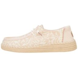 HEY DUDE Wendy Espadrille Retro Dam, 40, Pale Pink/White