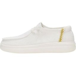 HEY DUDE Wendy Espadrille Woven Dam, White, 40