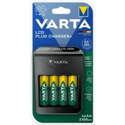 Varta LCD Plug Charger+ Inkl 4st laddbara AA