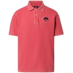 North Sails Polo Shirt With pigment-dyed Finish Herr, Red, XS
