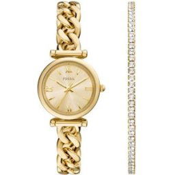 Fossil Carlie 3 hand Gold ES5387SET