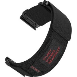 Tiera Garmin Epix svart nylonarmband 26 mm quick release