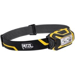 Petzl Pannlampa Aria 2R, Svart/gul, Uppladdningsbar, inkl. batterier