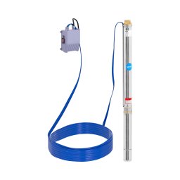 Djupvattenpump - 70 mm / 2,75'' - 3600 l/h - 750 W - 20 m kabel / 84 m uppfordringshöjd - Rostfritt stål
