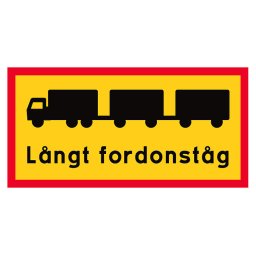 Reflexskylt Långt Fordonståg 900x450 Mm