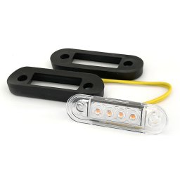 Briodlights Positionslampa M Gummiskydd, Gul 84 Mm