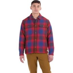 Marmot Men's Ridgefield Sherpa Flannel Shirt Jacket Team Red M