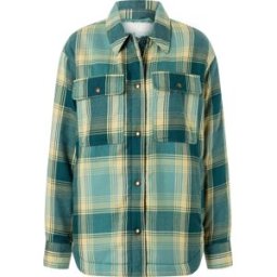 Marmot Women's Ridgefield Sherpa Lined Flannel Jacket Blue Agave XS