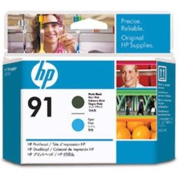 HP 91 matte black & cyan printhead