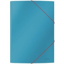 3-klaffmapp Leitz Cosy A4 kartong BlÃ¥ 10st