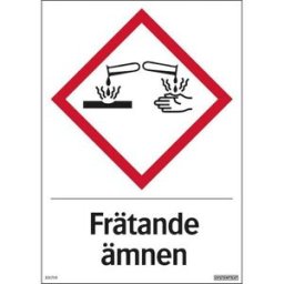 Skylt FrÃ¤tande Ã¤mnen 210x297mm