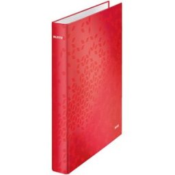 Leitz WOW RingpÃ¤rm A4+ 2DR/25 mm rÃ¶d 10st