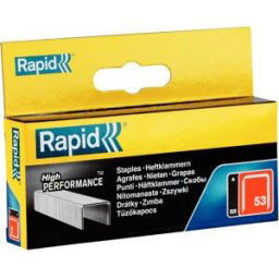 Rapid Nr 53 Fintrådsklammer Stål 2500-Pack 10 Mm, Infästning