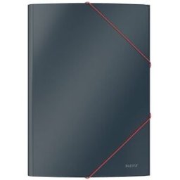 3-klaffmapp Leitz Cosy A4 kartong GrÃ¥