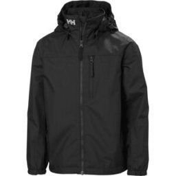 Helly Hansen Crew Hooded Jacket Junior, Black, 128